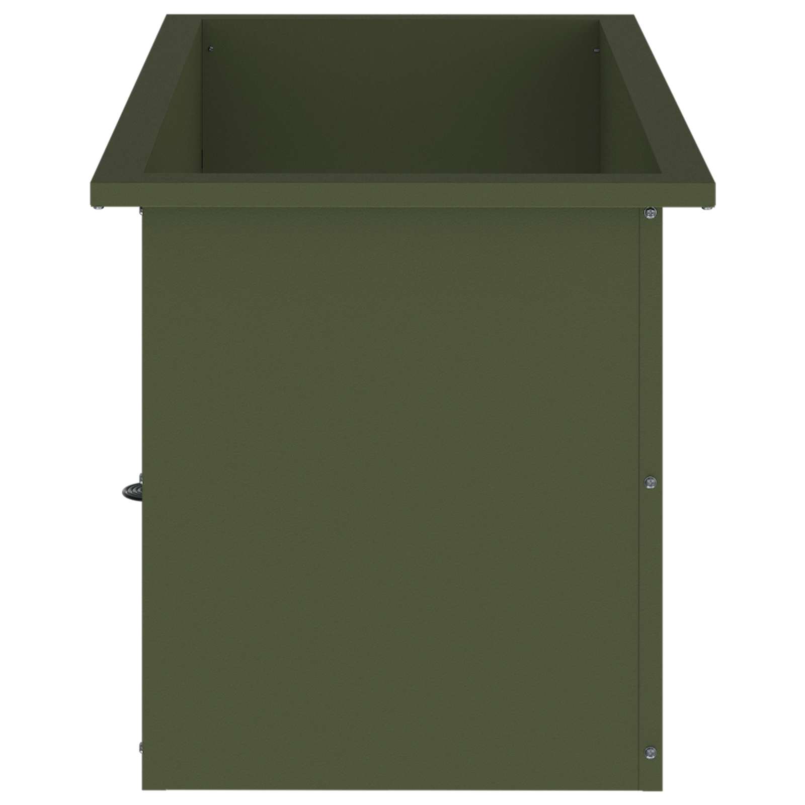 Plantenbak met led Olijfgroen 40 x 80 x 40 cm Staal image 6