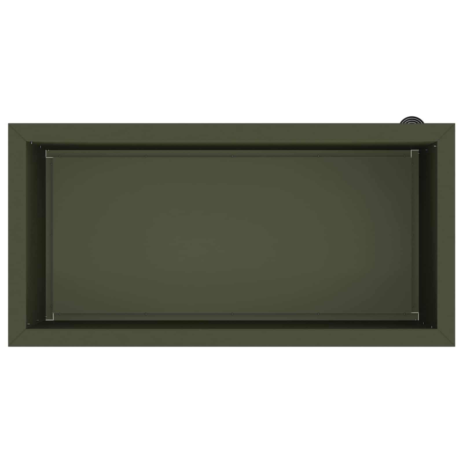 Plantenbak met led Olijfgroen 40 x 80 x 40 cm Staal image 8