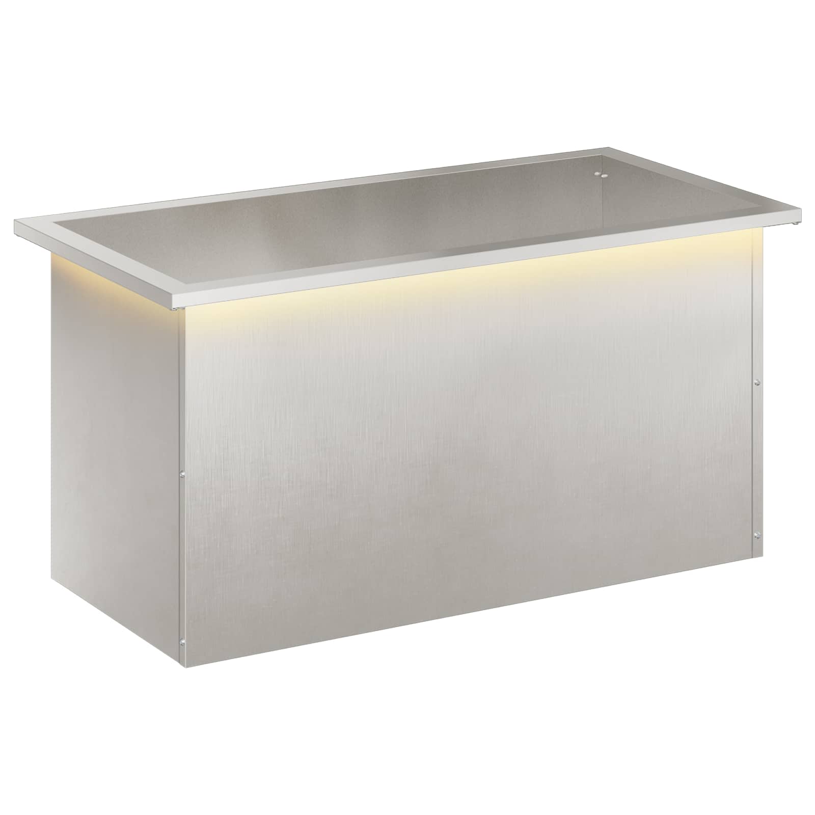 Plantenbak met led zilver 40 x 80 x 40 cm Roestvrij staal image 2