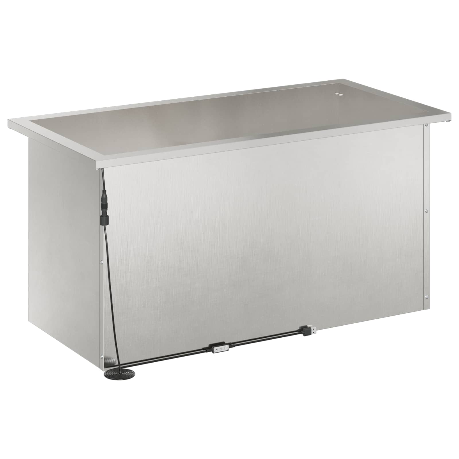 Plantenbak met led 2 st zilver 40 x 80 x 40 cm Roestvrij staal image 7