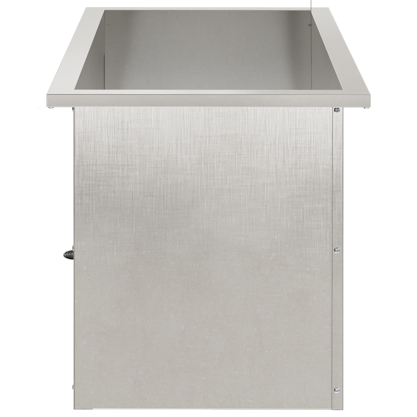 Plantenbak met led 2 st zilver 40 x 80 x 40 cm Roestvrij staal image 6