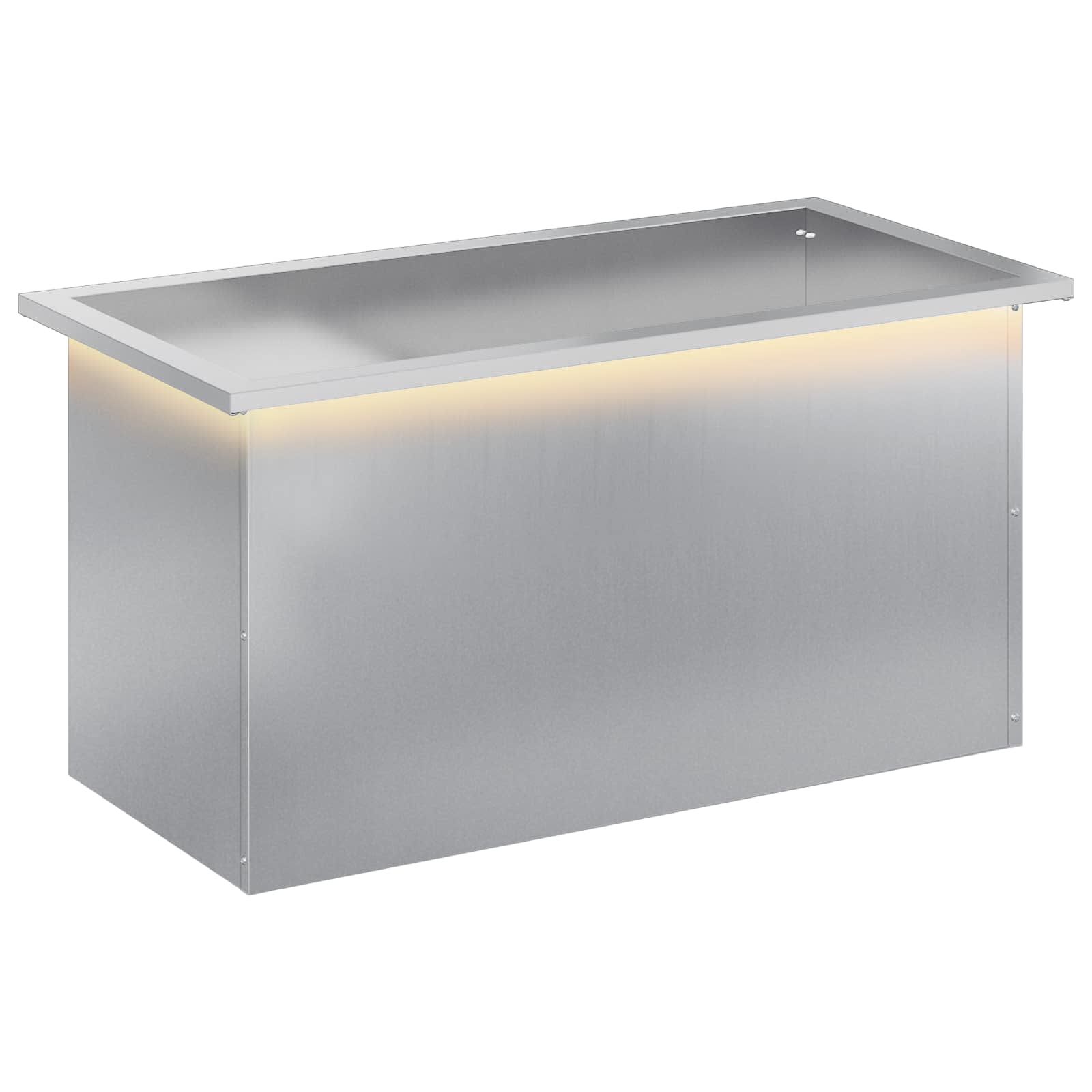 Plantenbak met led zilver 40 x 80 x 40 cm Gegalvaniseerd staal image 2
