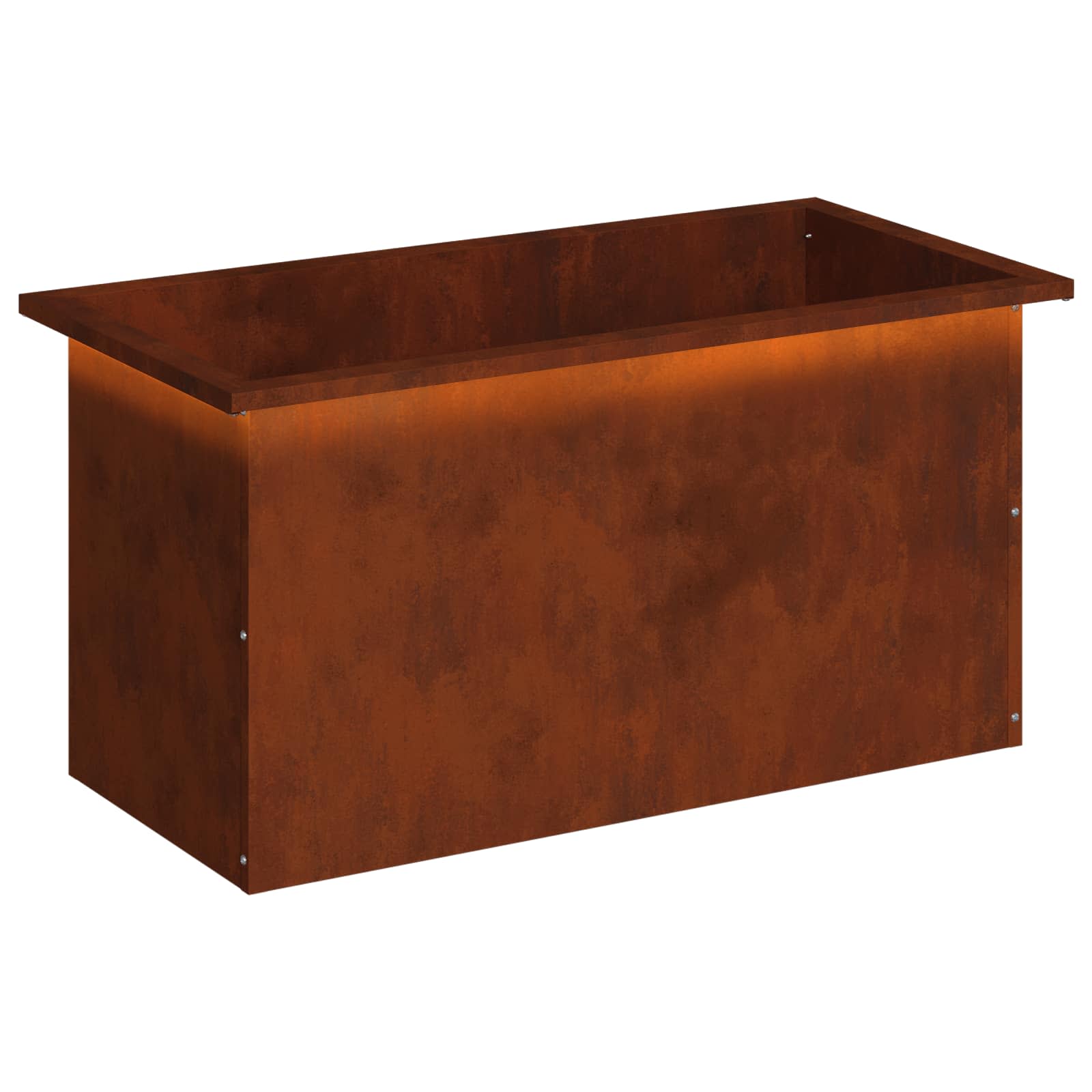 Plantenbak met led Roestkleurig 40 x 80 x 40 cm weervast staal image 2
