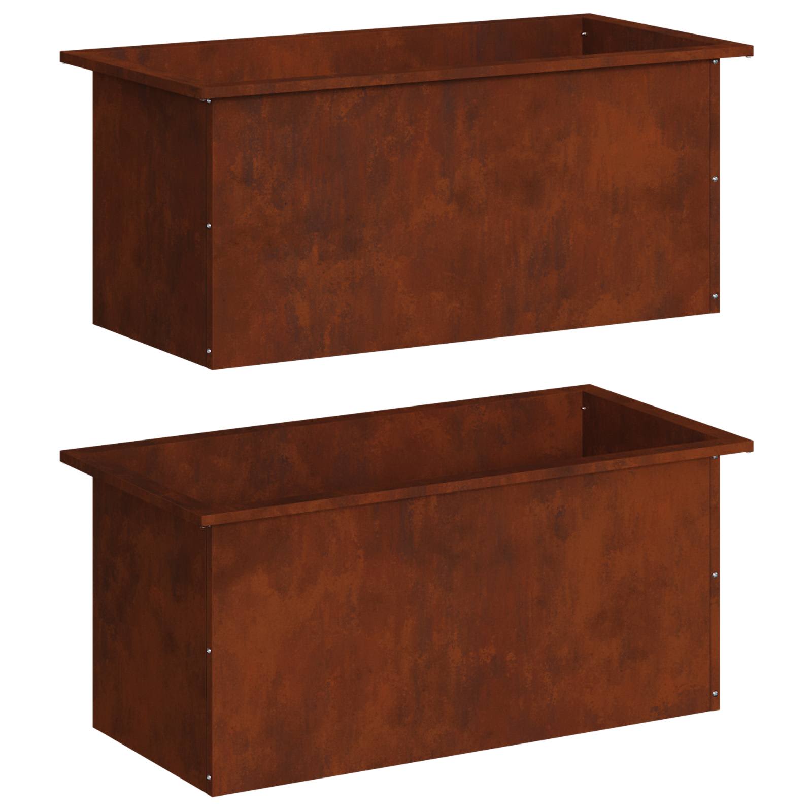 Plantenbak met led 2 st Roestkleurig 40 x 80 x 40 cm image 4