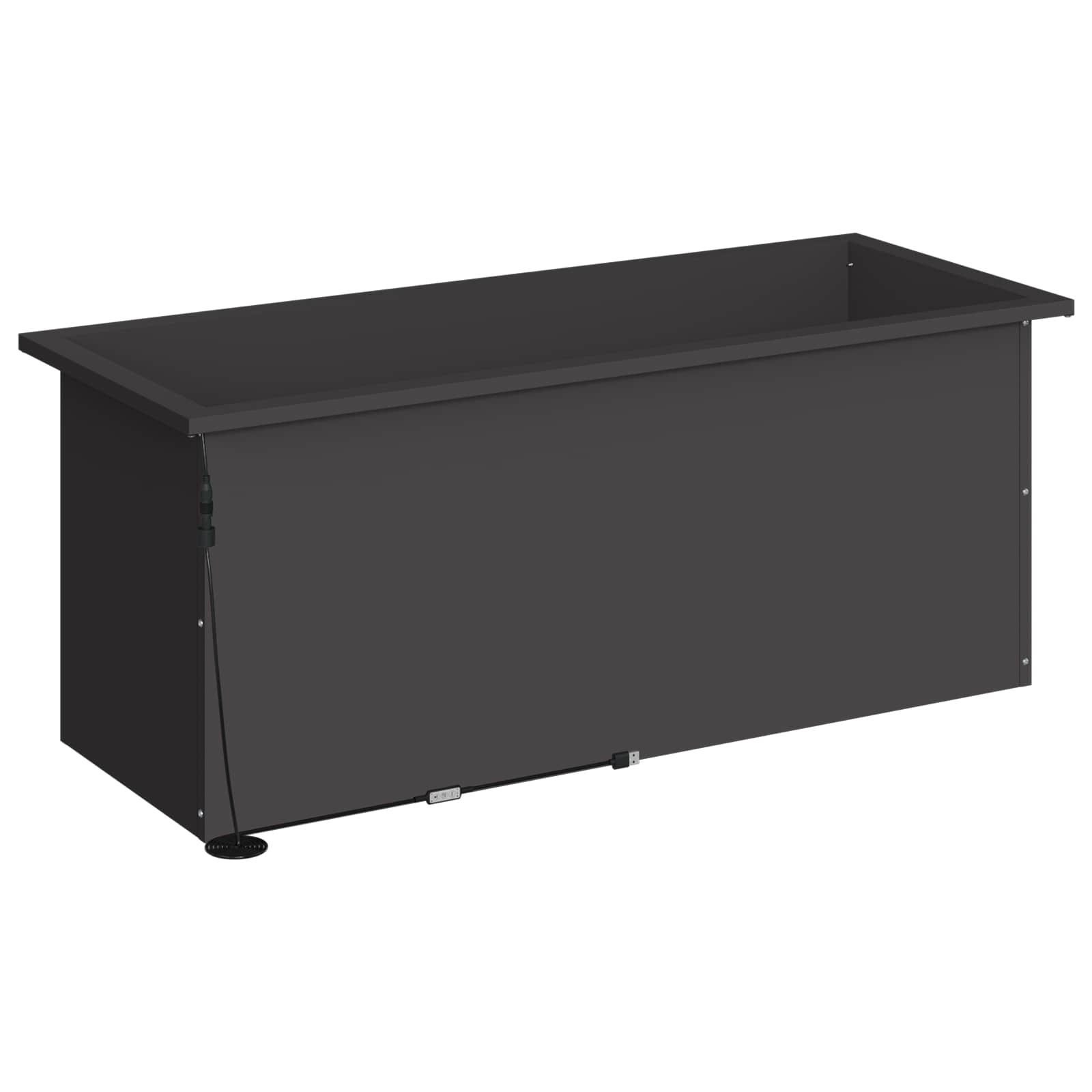 Plantenbak met led Zwart 40 x 100 x 40 cm Staal image 7