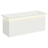 vidaXL LED-valgustusega lillekast Valge 40 x 100 x 40 cm Teras