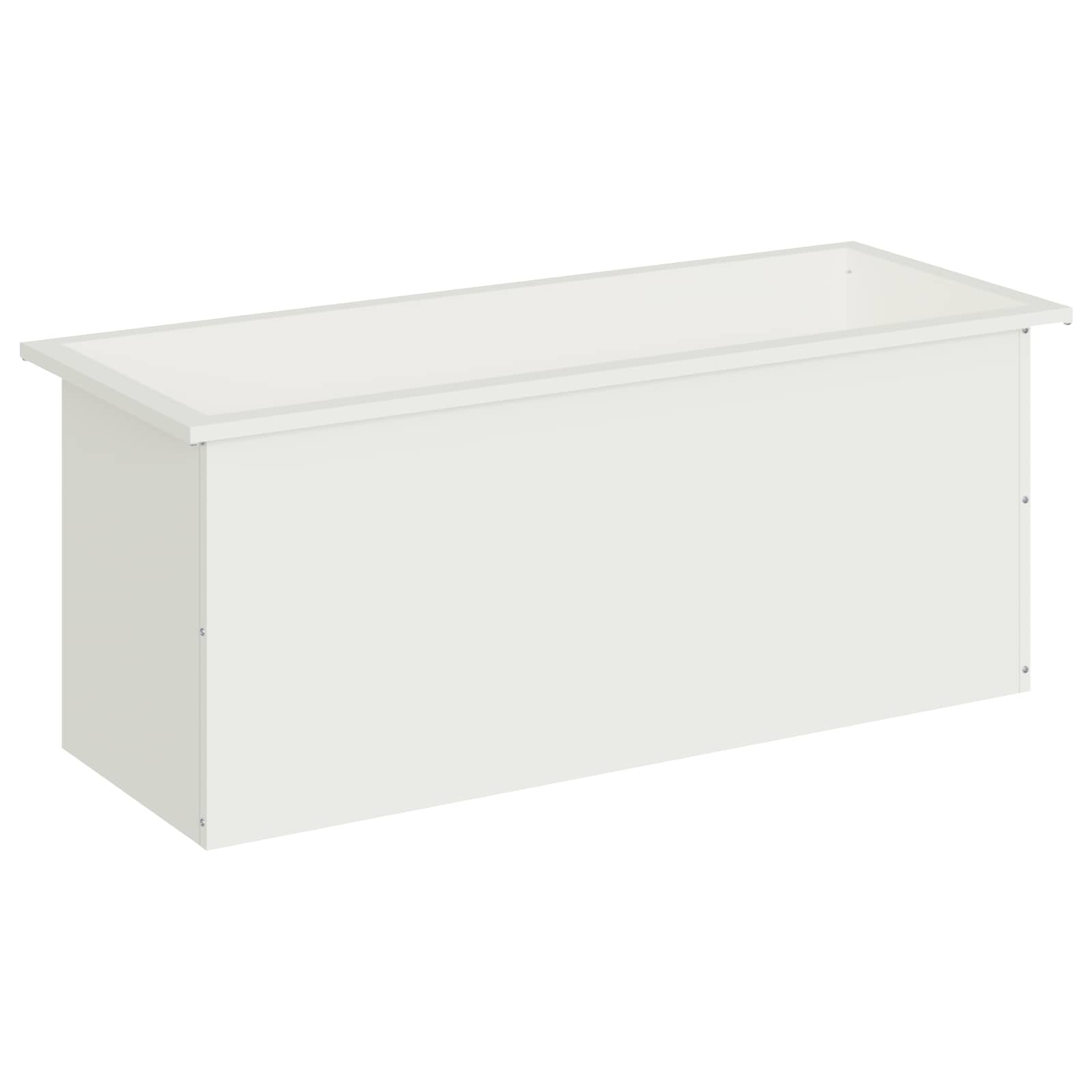 Plantenbak met led Wit 40 x 100 x 40 cm Staal image 4