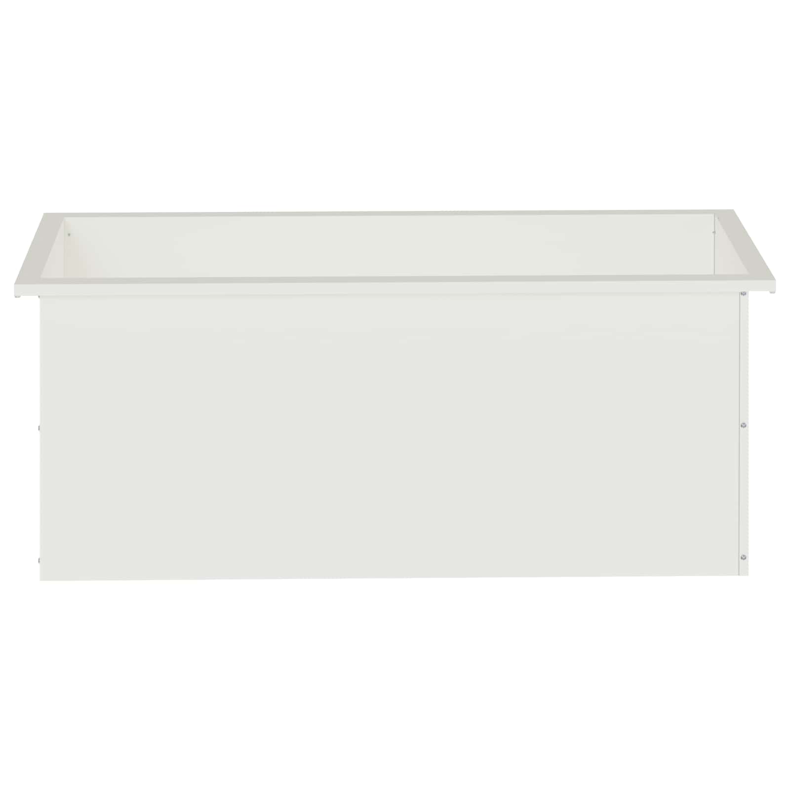 Plantenbak met led 2 st Wit 40 x 100 x 40 cm Staal image 5