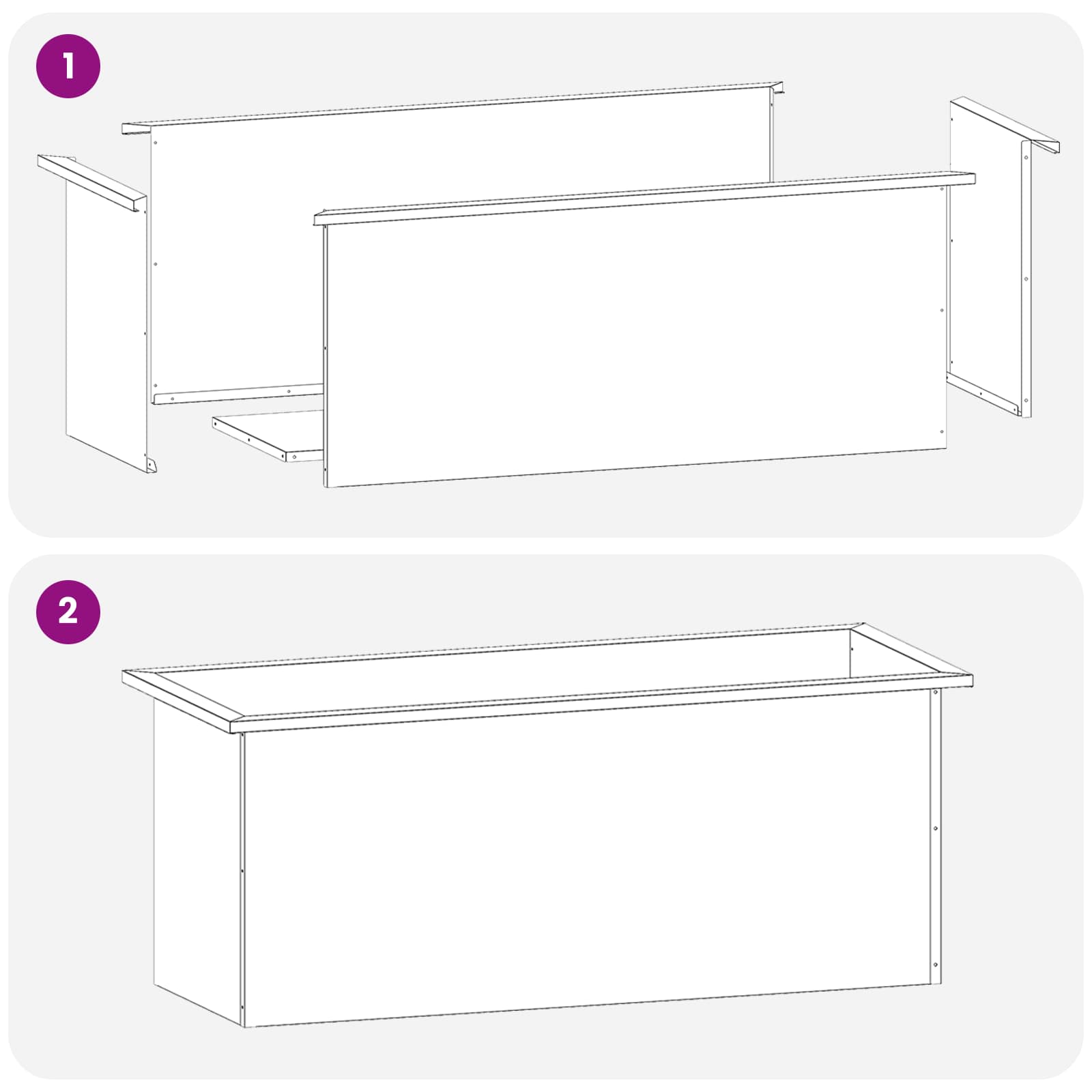 Plantenbak met led Antraciet 40 x 100 x 40 cm Staal image 12