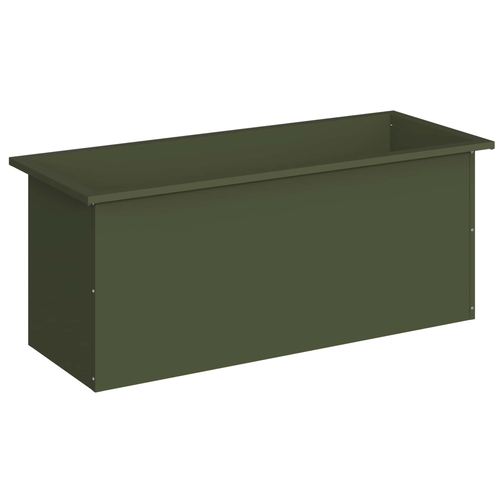 Plantenbak met led Olijfgroen 40 x 100 x 40 cm Staal image 4