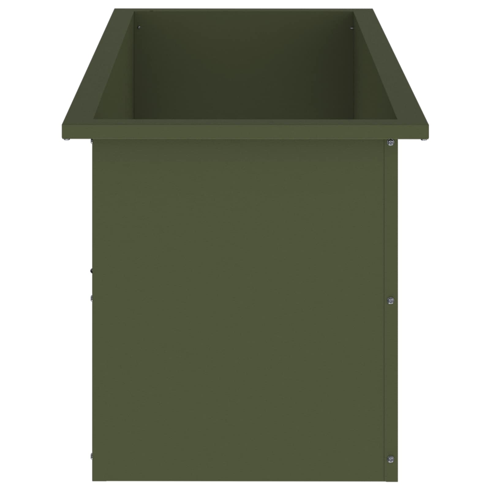 Plantenbak met led Olijfgroen 40 x 100 x 40 cm Staal image 6