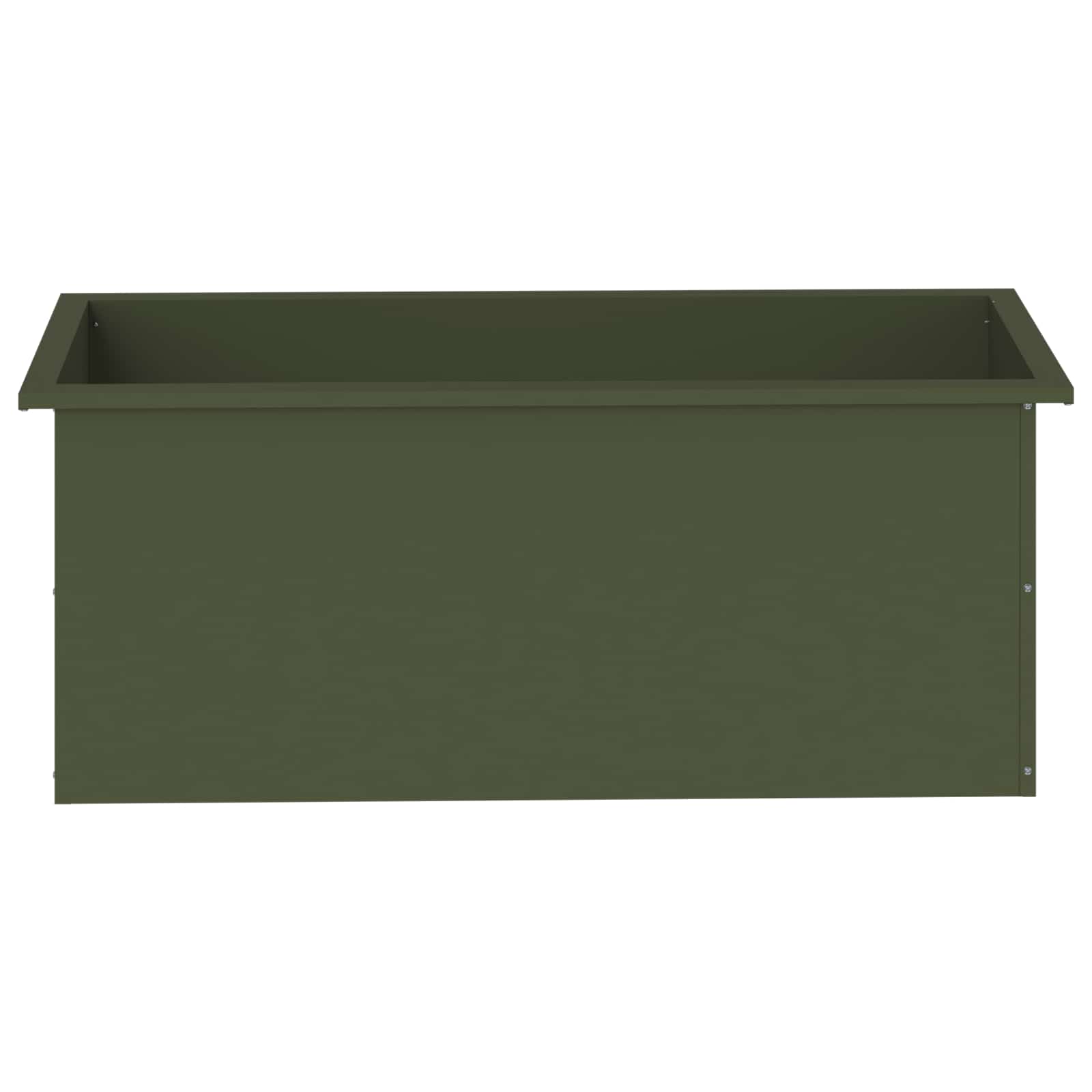 Plantenbak met led 2 st Olijfgroen 40 x 100 x 40 cm Staal image 5