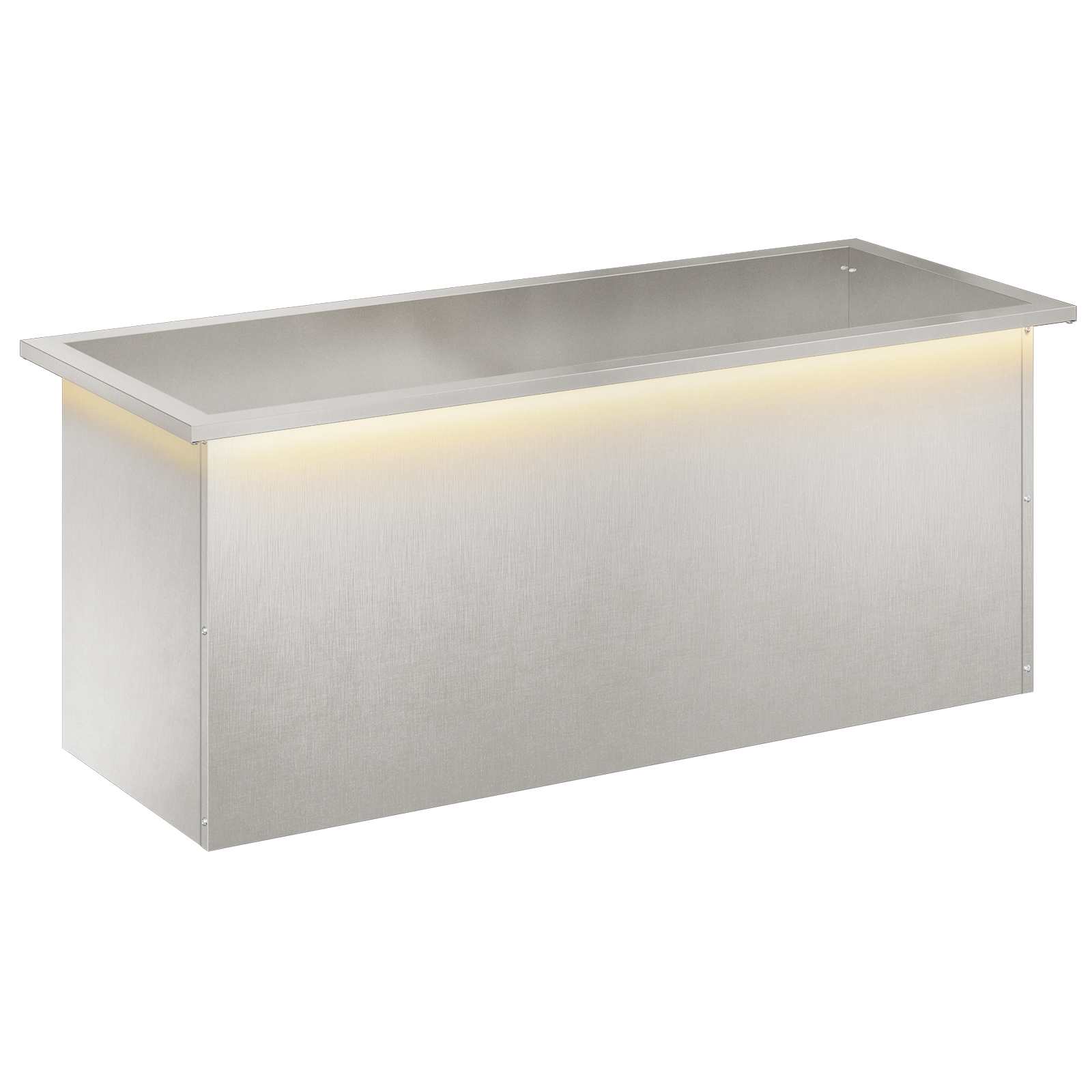 Plantenbak met led zilver 40 x 100 x 40 cm Roestvrij staal image 2