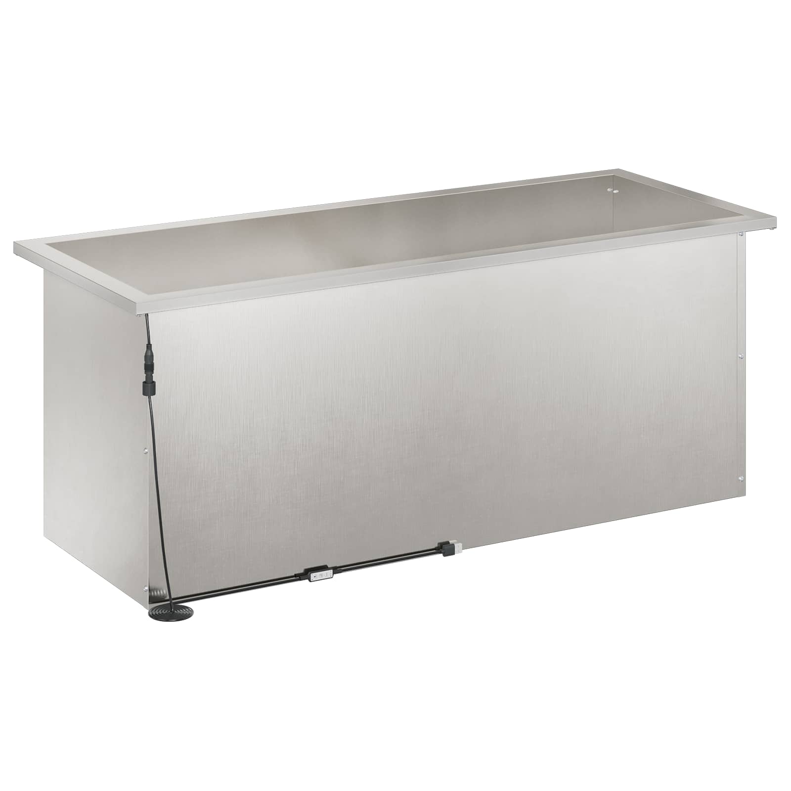 Plantenbak met led 2 st zilver 40 x 100 x 40 cm Roestvrij staal image 7