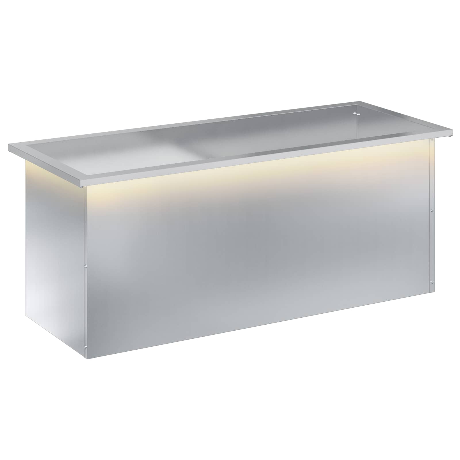 Plantenbak met led zilver 40 x 100 x 40 cm Gegalvaniseerd staal image 2