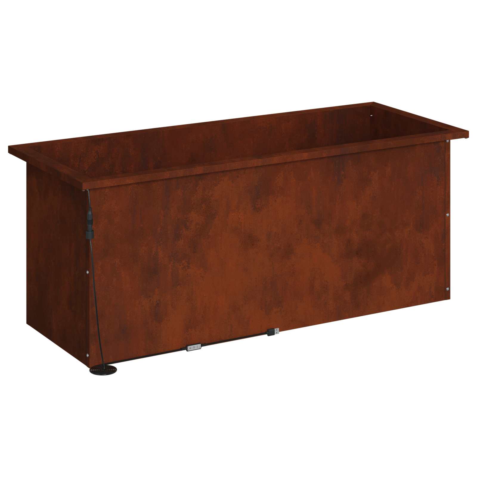 Plantenbak met led Roestkleurig 40 x 100 x 40 cm weervast staal image 8