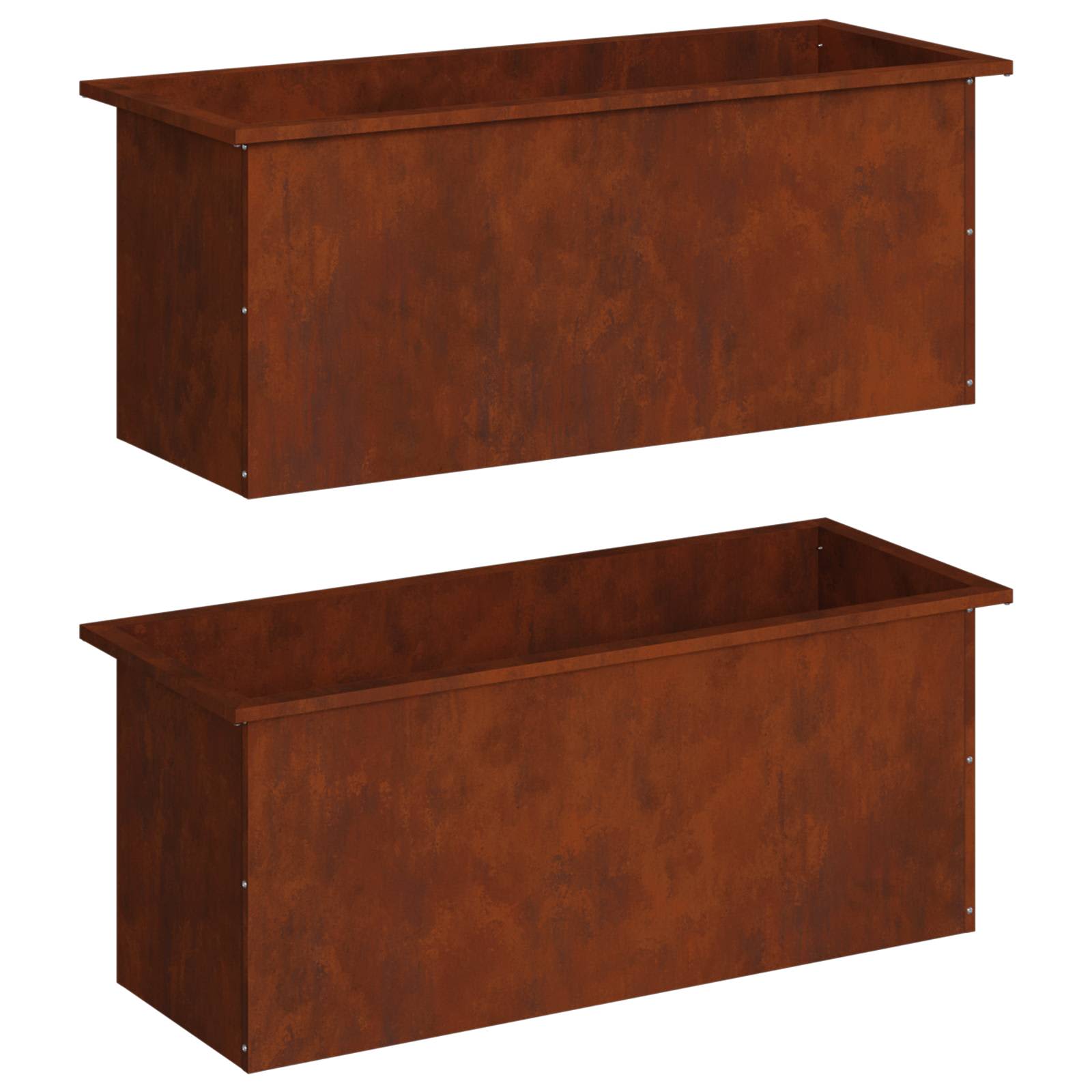 Plantenbak met led 2 st Roestkleurig 40 x 100 x 40 cm image 4