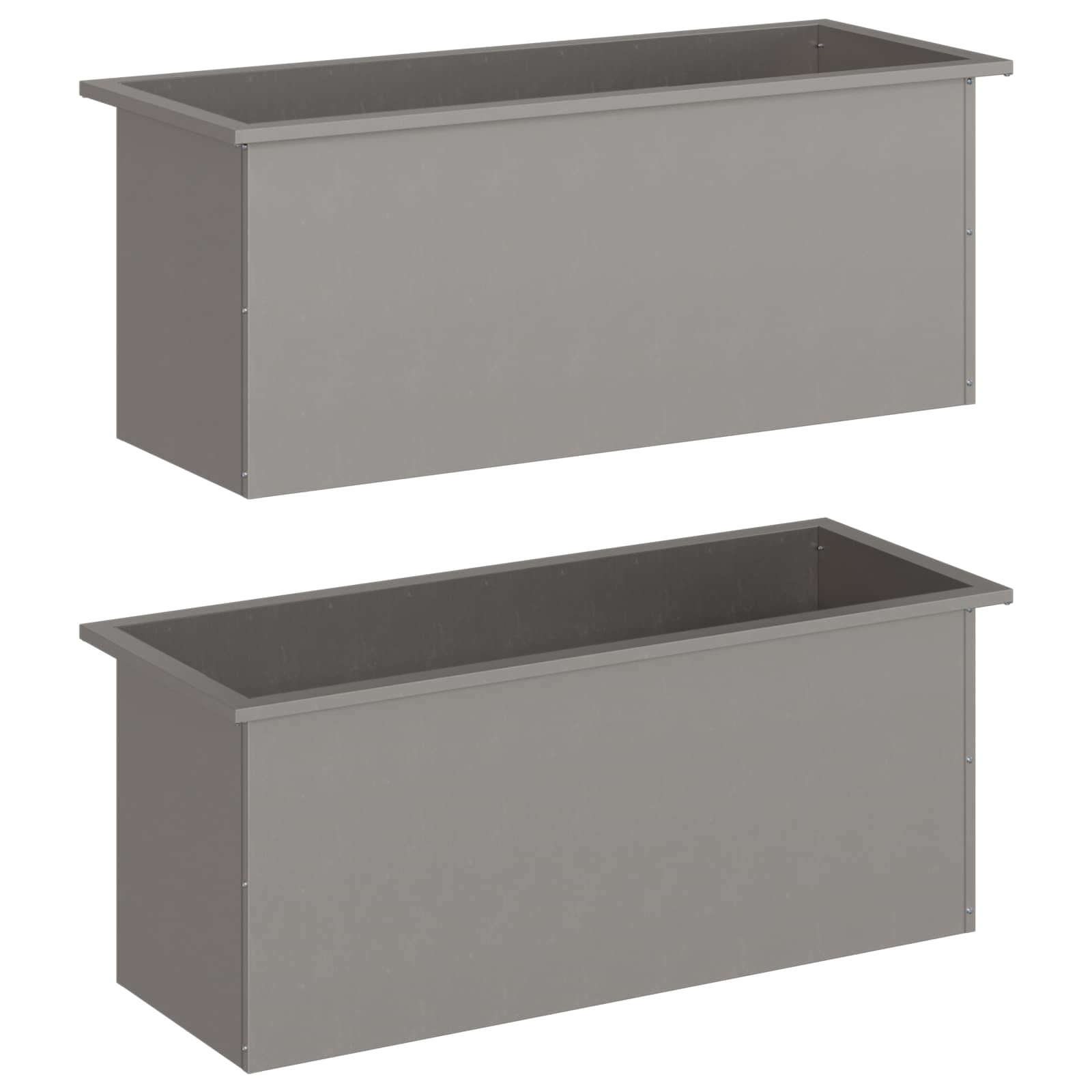 Plantenbak met led 2 st Roestkleurig 40 x 100 x 40 cm image 5