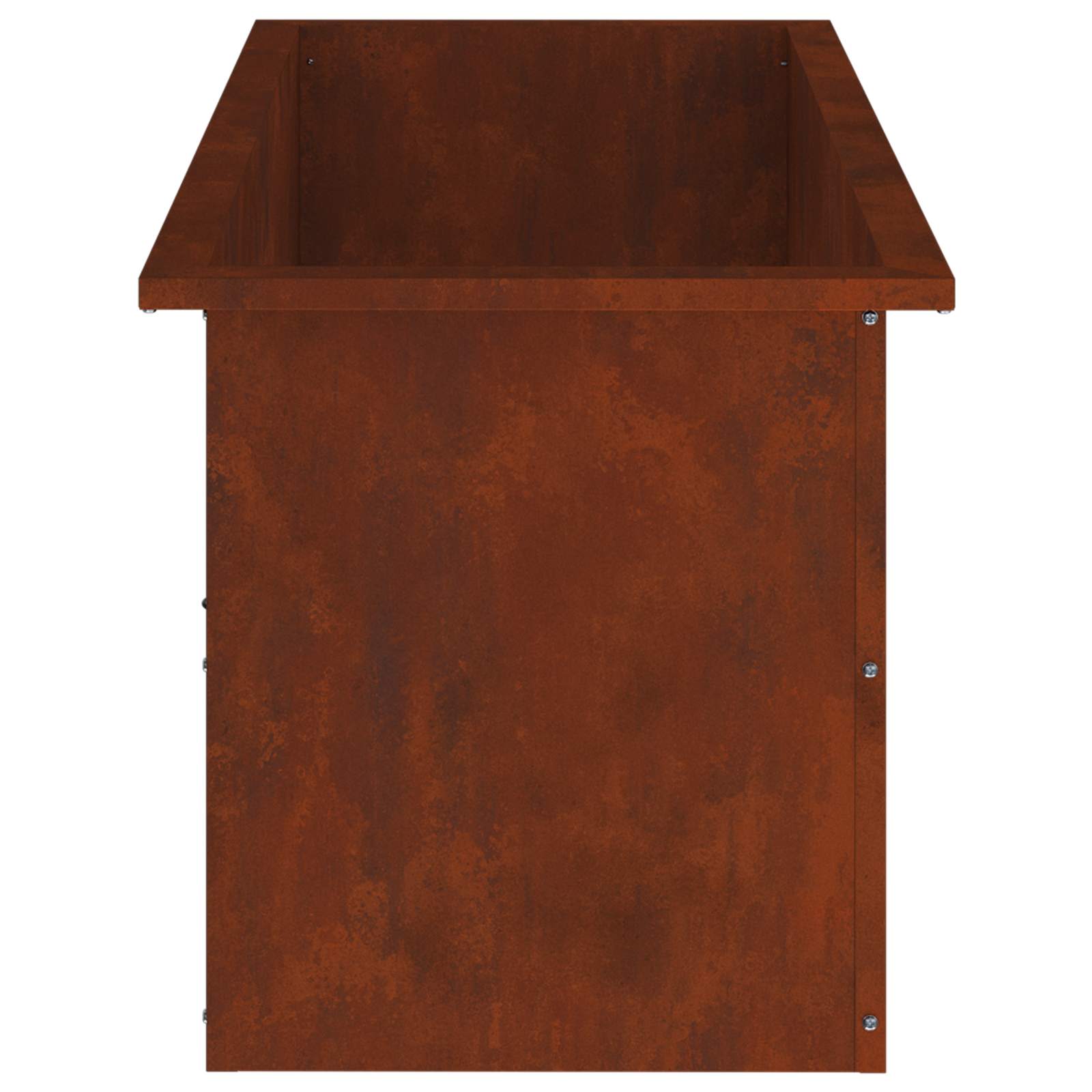 Plantenbak met led 2 st Roestkleurig 40 x 100 x 40 cm image 7