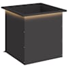 vidaXL LED-valgustusega lillekast Must 50 x 50 x 48 cm Teras