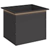 vidaXL LED-valgustusega lillekast Must 50 x 60 x 48 cm Teras