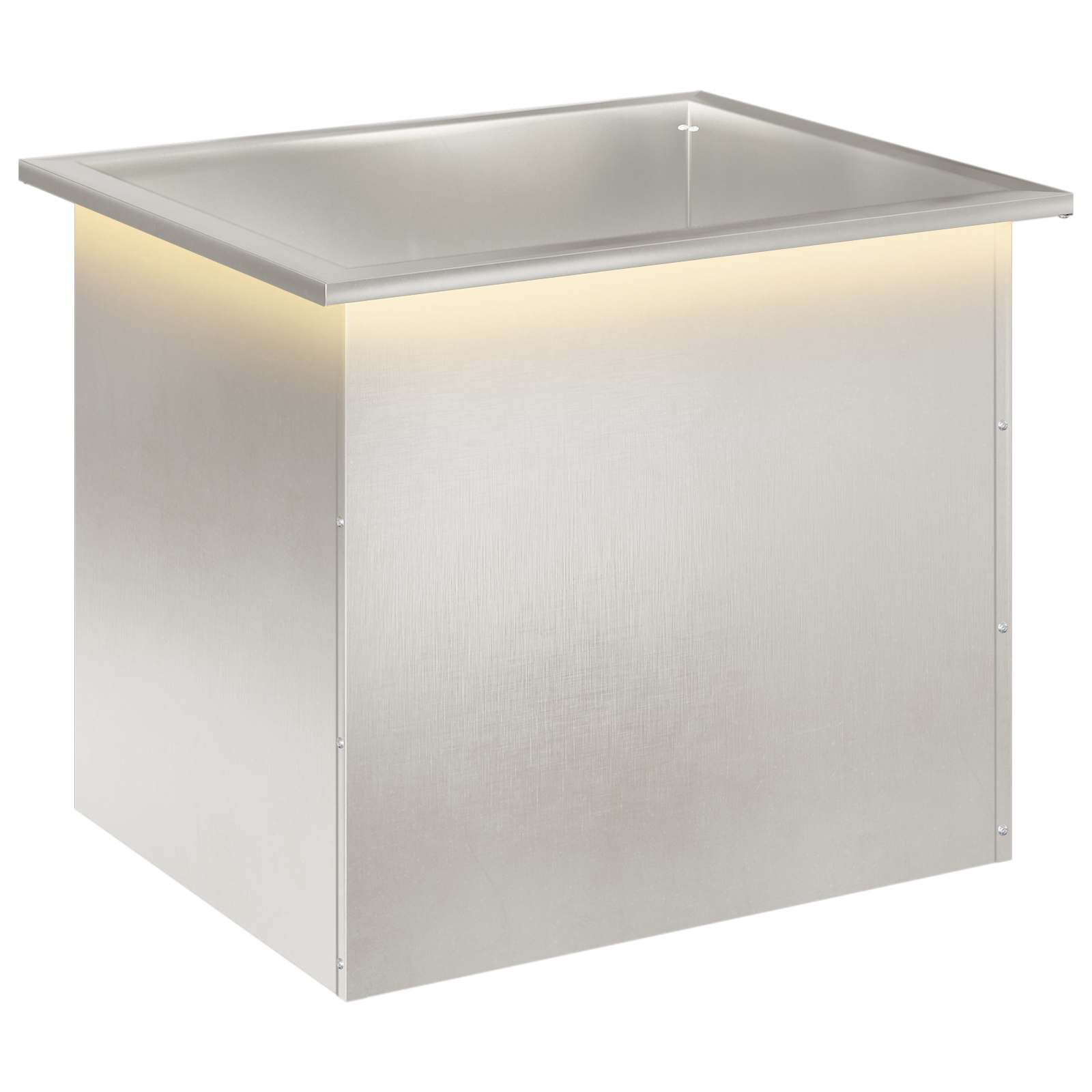 vidaXL Záhradný kvetináč s LED Strieborná 50 x 60 x 48 cm