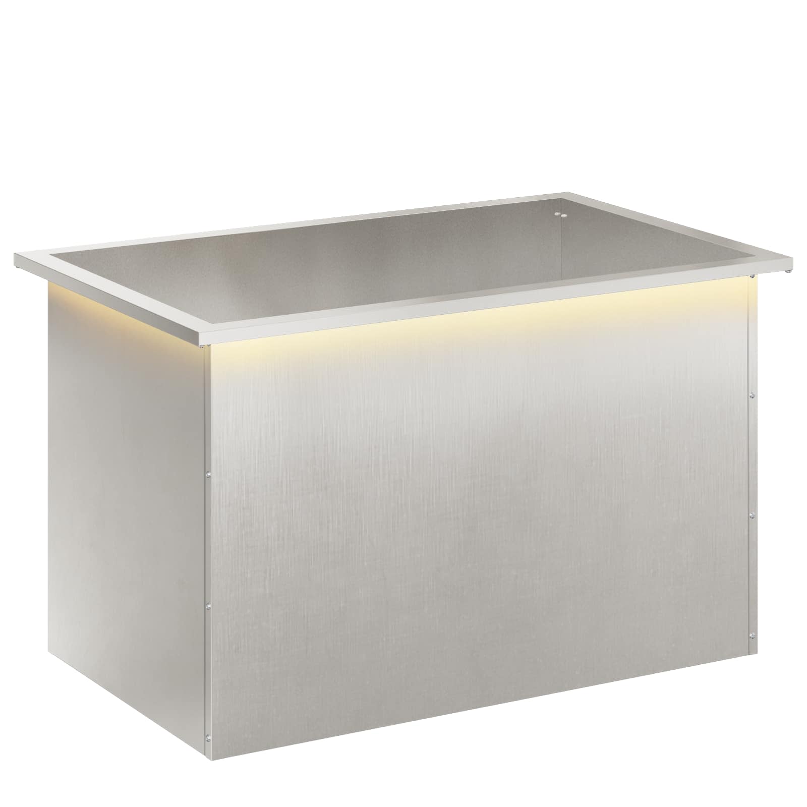 vidaXL Záhradný kvetináč s LED Strieborná 50 x 80 x 48 cm