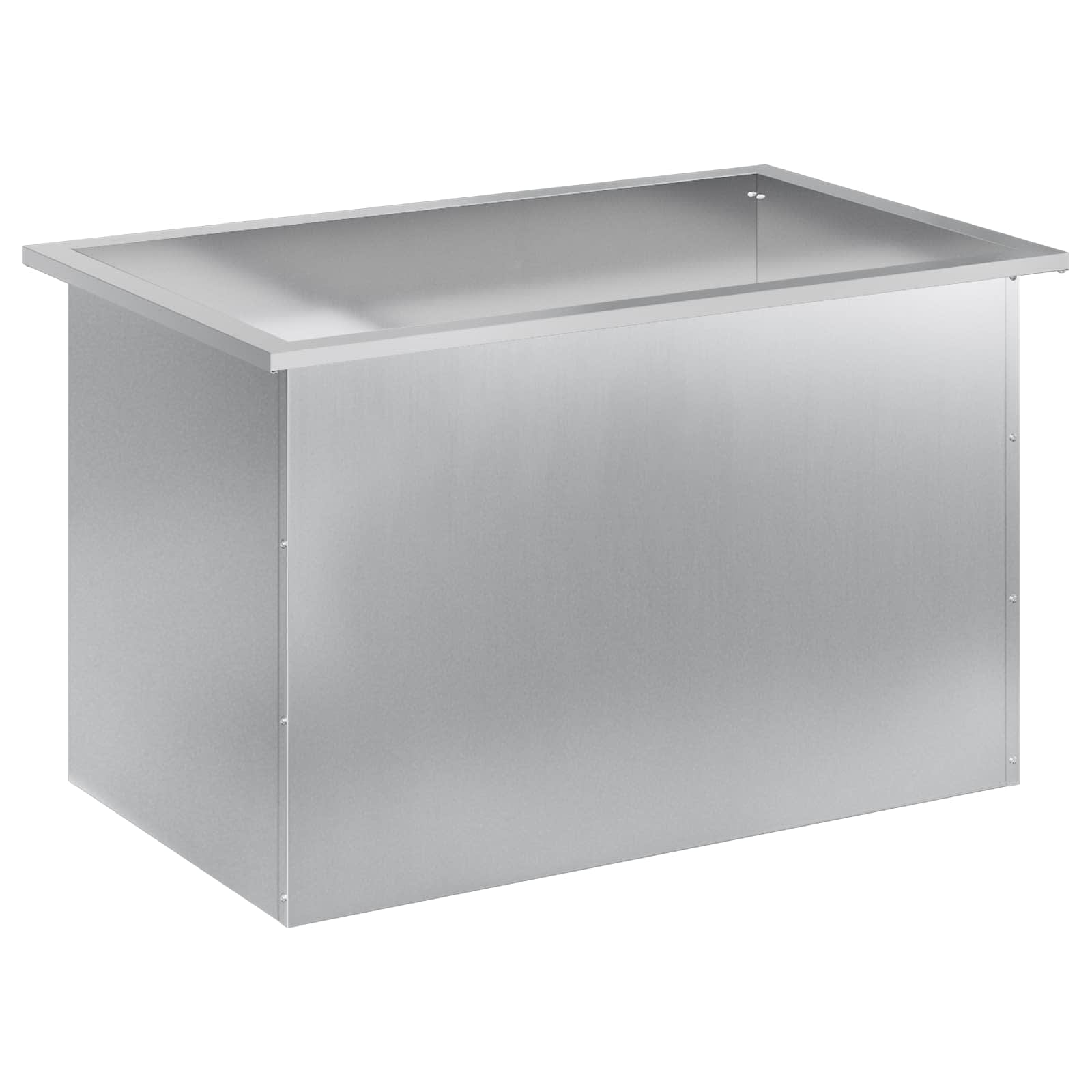 Vrtno korito za rože z LED osvetlitvijo Srebrna 50 x 80 x 48 cm