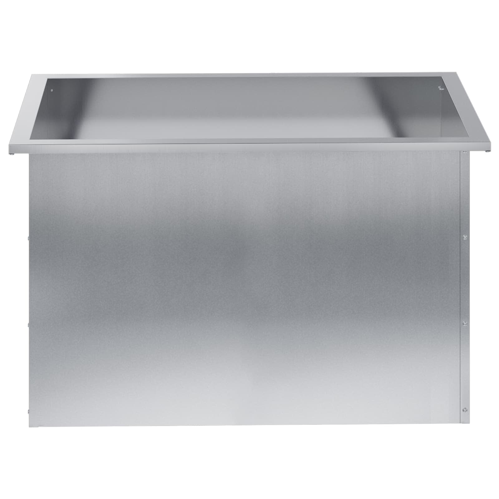 Vrtno korito za rože z LED osvetlitvijo Srebrna 50 x 80 x 48 cm