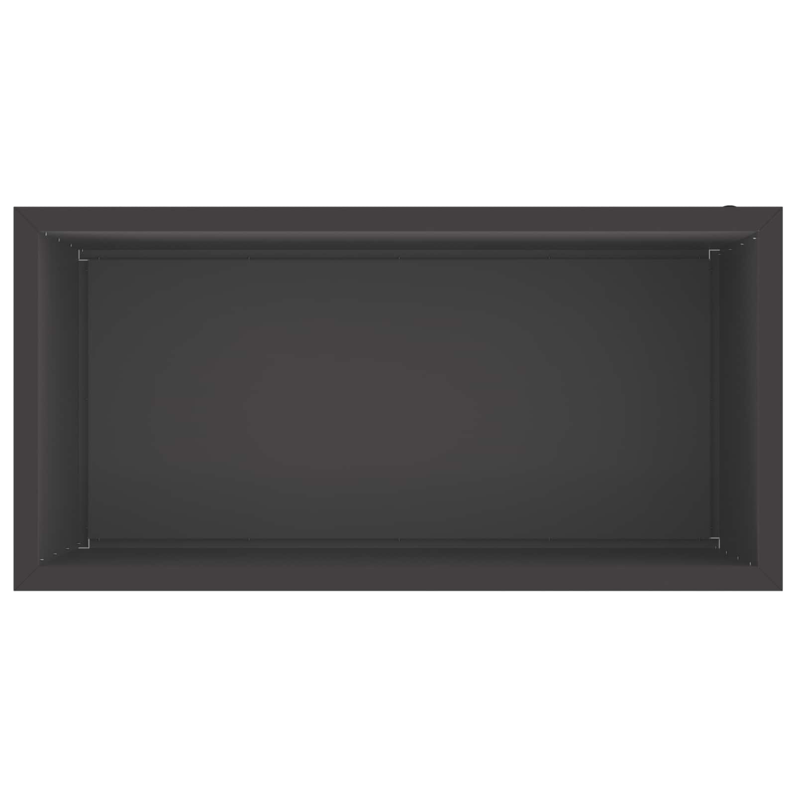 Vrtno korito za rože z LED osvetlitvijo Črna 50 x 100 x 48 cm
