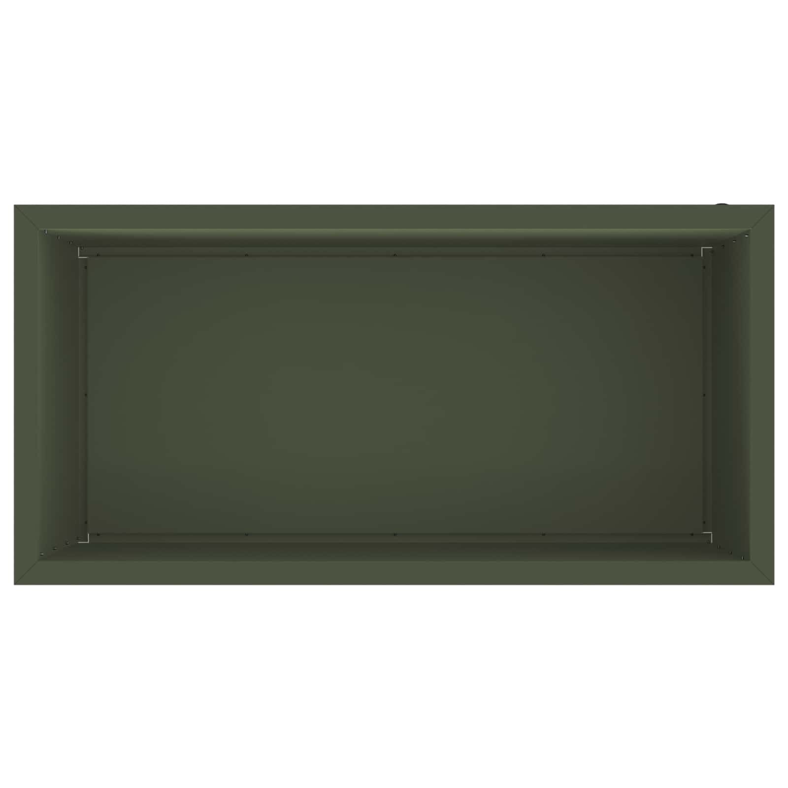 Vrtno korito za rože z LED osvetlitvijo Olivno zelena