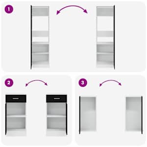 Kuchyňská jednotka Lyon 8 pcs Černý dub Kompozitní dřevo - obrázek 8