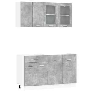 Kuchyňská jednotka Lyon 4 pcs Betonově šedá Kompozitní dřevo - obrázek 2