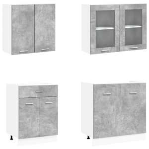 Kuchyňská jednotka Lyon 4 pcs Betonově šedá Kompozitní dřevo - obrázek 4