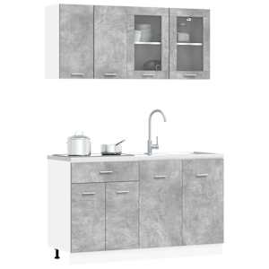 Kuchyňská jednotka Lyon 4 pcs Betonově šedá Kompozitní dřevo - obrázek 3
