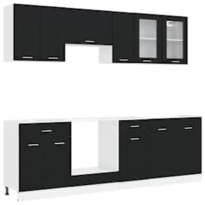 Kuchyňská jednotka Lyon 8 pcs Černý dub kompozitní dřevo - obrázek 2