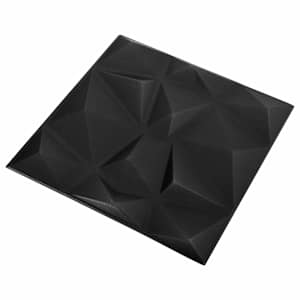vidaXL Seinapaneelid 12 tk 50 x 50 cm Dakhi Must XPS Vaht