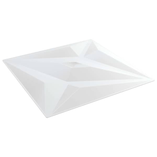 vidaXL Seinapaneelid 12 tk 50 x 50 cm Valge Staar XPS Vaht