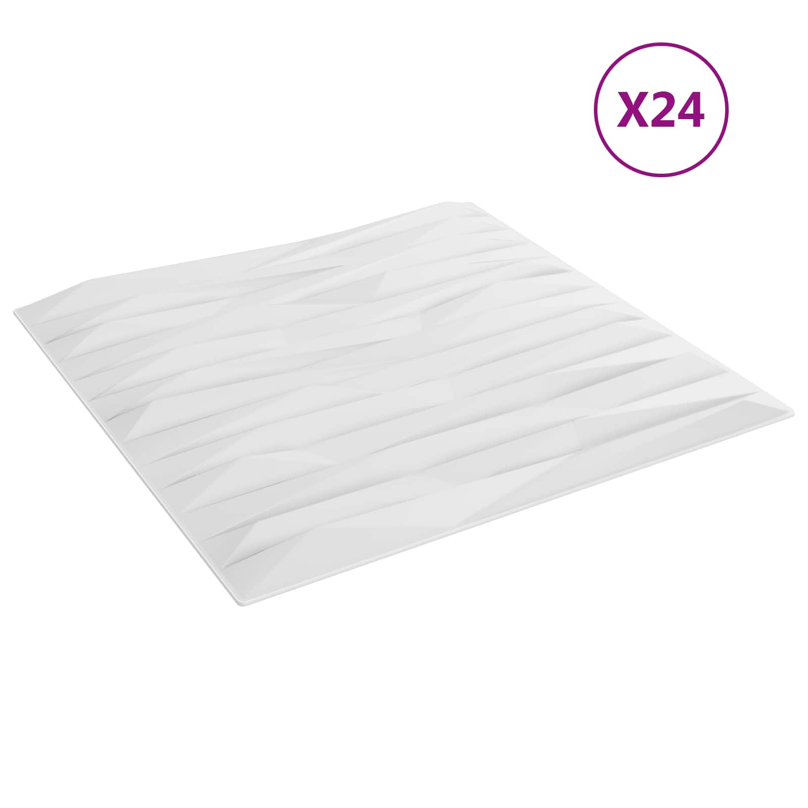 Stenske plošče 24 pcs Beli kamen 50 x 50 cm XPS Pena - slika 2
