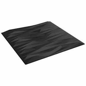 vidaXL Seinapaneelid 12 tk 50 x 50 cm Must Kivi XPS Vaht