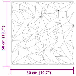 Nástěnné panely 24 pcs Ametystová šedá 50 x 50 cm XPS pěna - obrázek 4