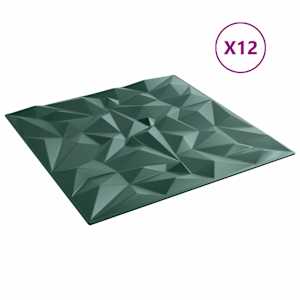 Nástěnné panely 12 pcs Ametystová zelená 50 x 50 cm XPS pěna - obrázek 2