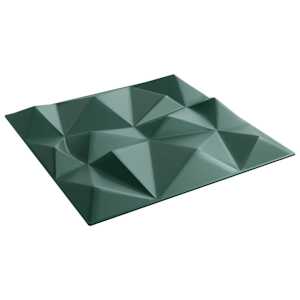 Stenske plošče 12 pcs Diamant Zelen 50 x 50 cm XPS Pena