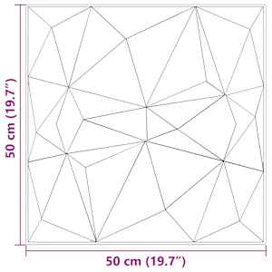 Nástěnné panely 12 pcs Diamantová zelená 50 x 50 cm XPS pěna - obrázek 4