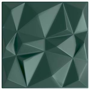 Nástěnné panely 12 pcs Diamantová zelená 50 x 50 cm XPS pěna - obrázek 3