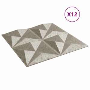 Nástěnné panely 12 pcs Origami beton 50 x 50 cm XPS pěna - obrázek 2