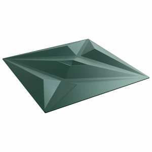vidaXL Seinapaneelid 12 tk 50 x 50 cm Staar Roheline XPS Vaht