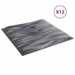 Nástěnné panely 12 pcs Kamenně šedá 50 x 50 cm XPS pěna - obrázek 2
