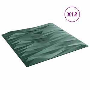 Nástěnné panely 12 pcs Kamenná zelená 50 x 50 cm XPS pěna - obrázek 2