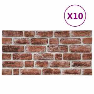 Nástěnné panely 10 pcs Tmavě hnědá a bílá 100 x 50 cm EPS pěna - obrázek 2